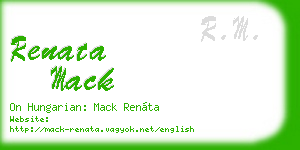 renata mack business card
