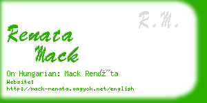 renata mack business card